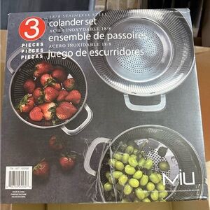 Mi Stainless Steel Colander Set - Set of 3